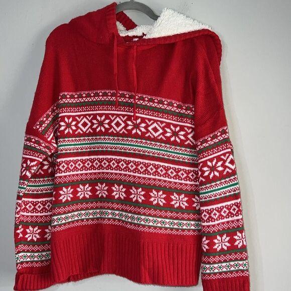 Holiday Snowflake Hooded Sweater - Picture 3 of 7